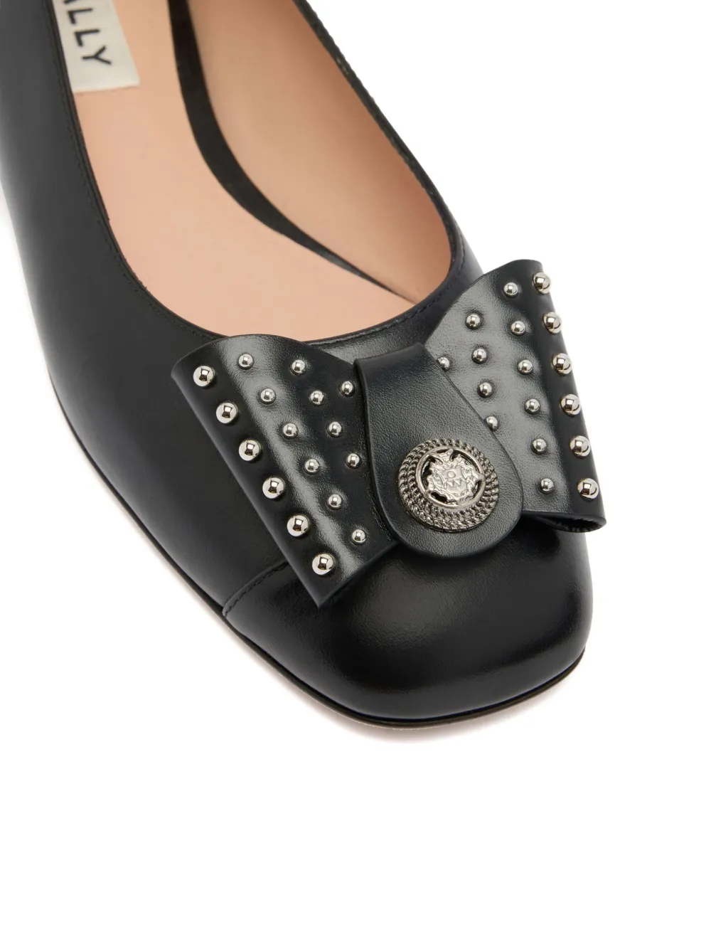 Bally B-Bow leren ballerina's met studs Zwart