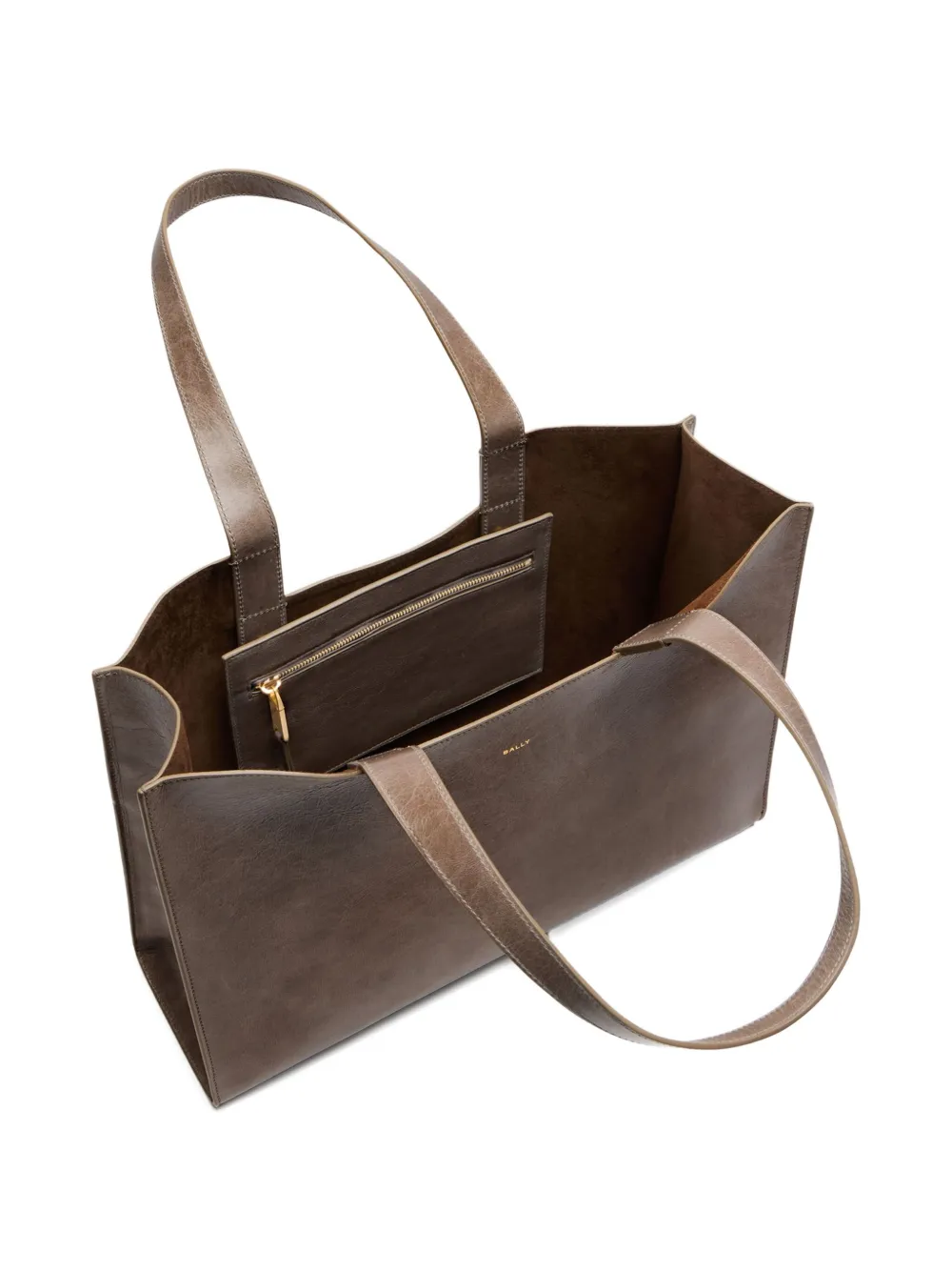 Bally Easy leren shopper Grijs