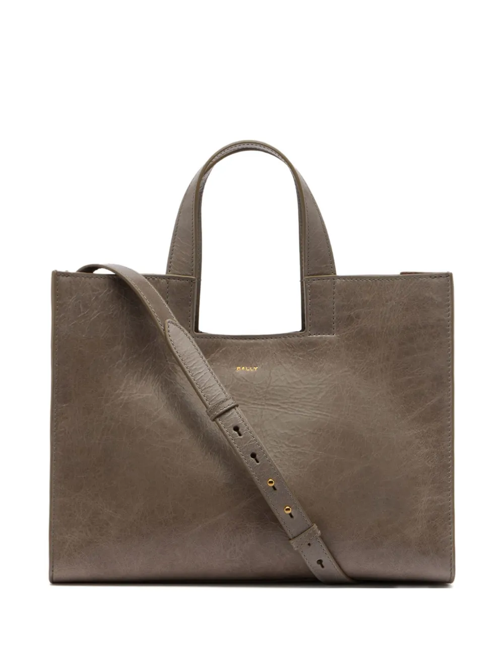 Bally Easy Leather Tote Bag In Brown