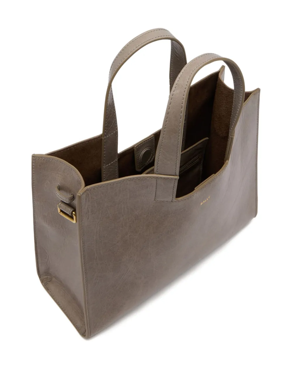 Bally Easy Leather Tote Bag In Brown