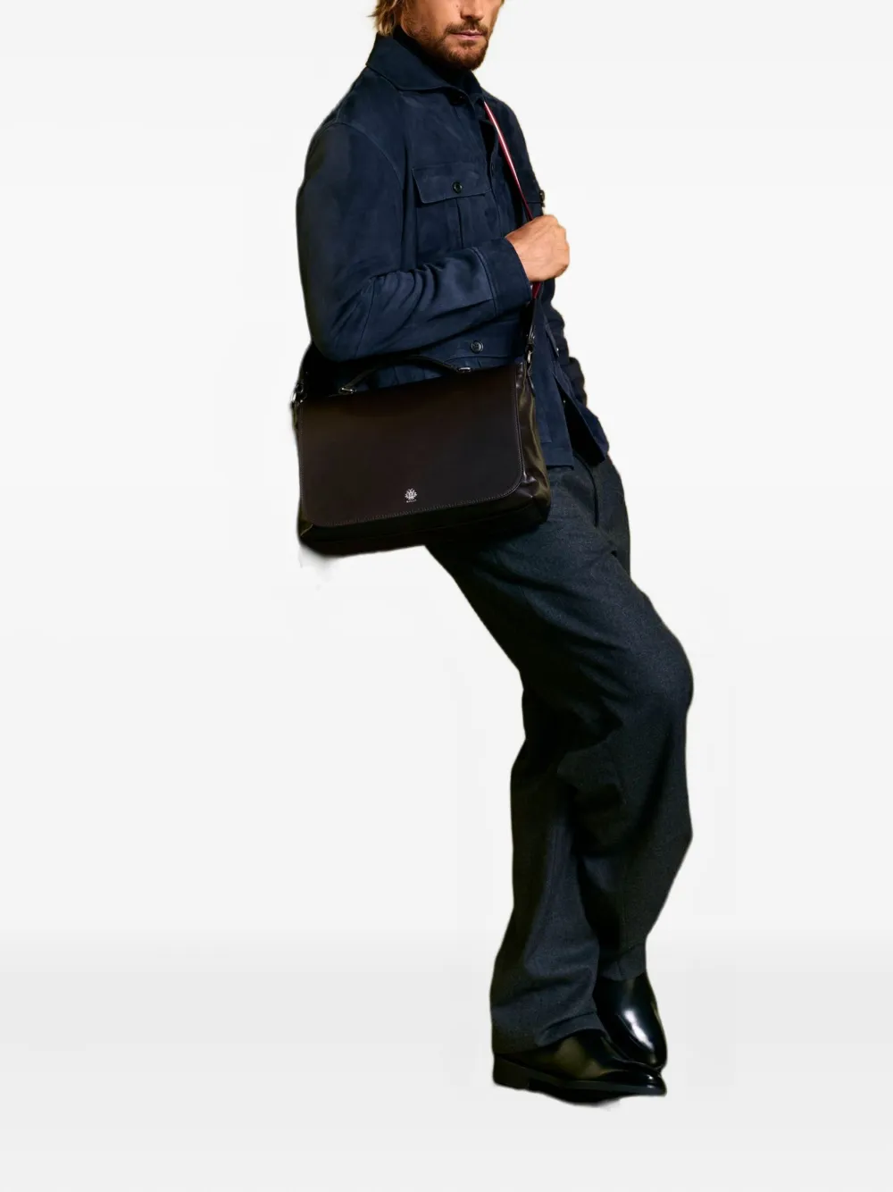 Bally Ray Leathershoulder Bag In Brown