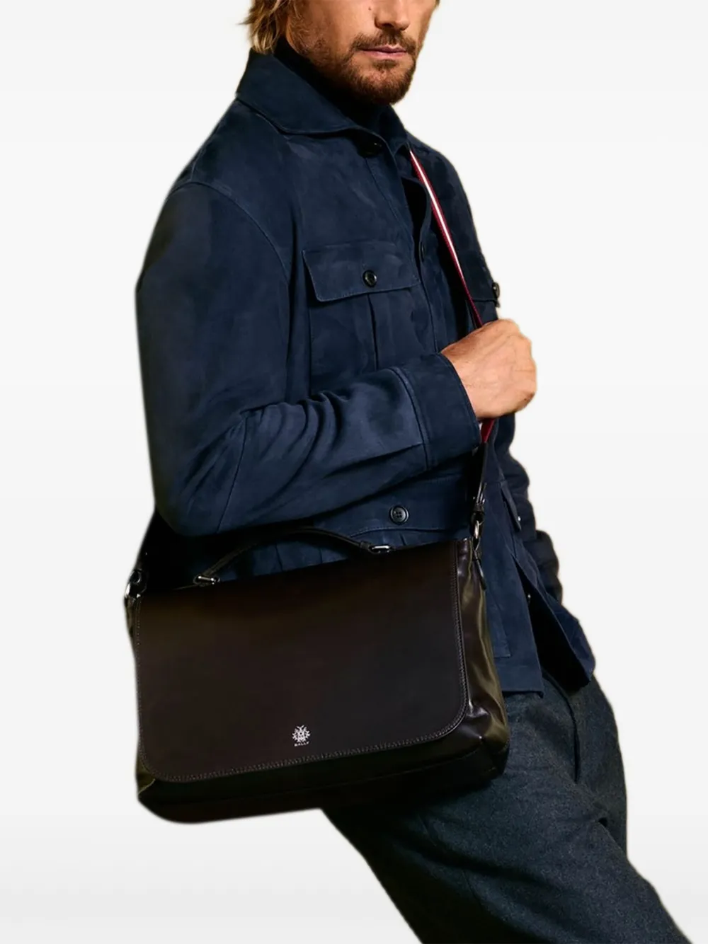 Bally Ray leren schoudertas - Bruin