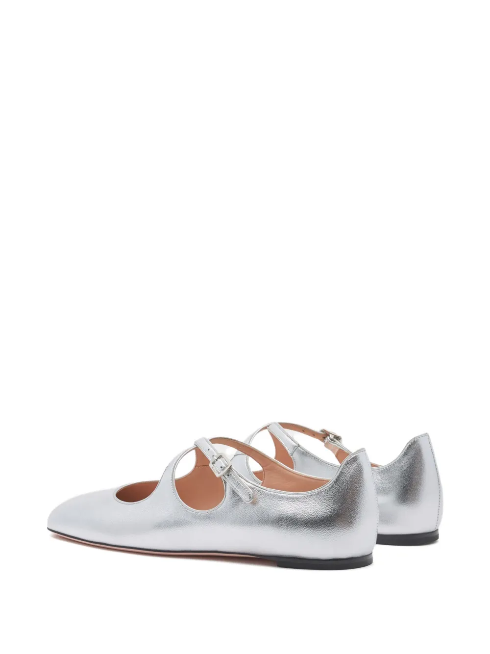 Bally strap leather ballet flats Zilver