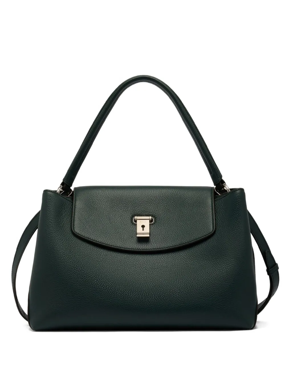 Bally Lock Me Grained Tote Bag In Green