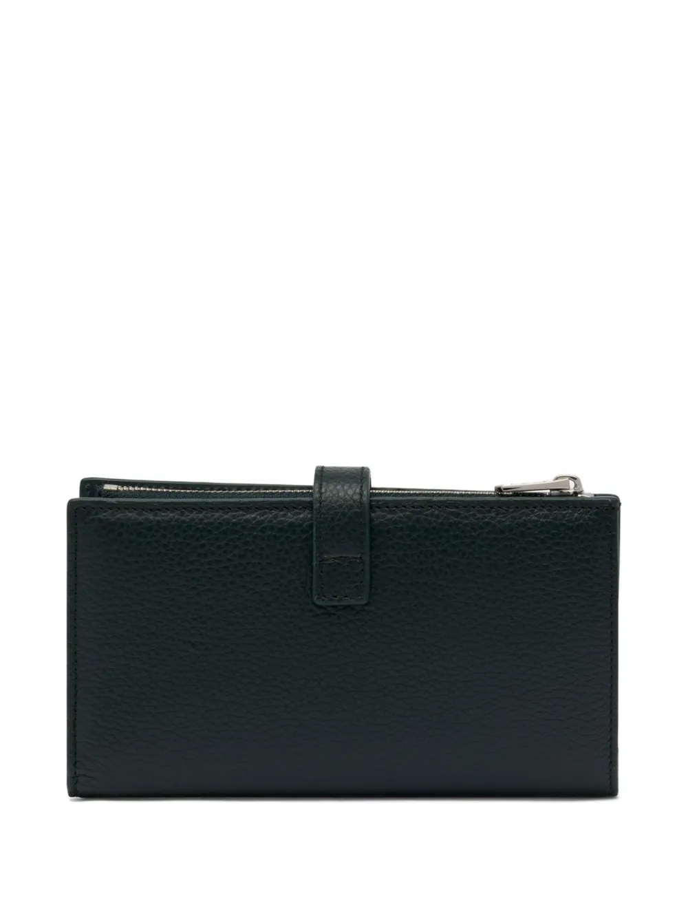 Bally Lock Me grained leather long wallet - Groen
