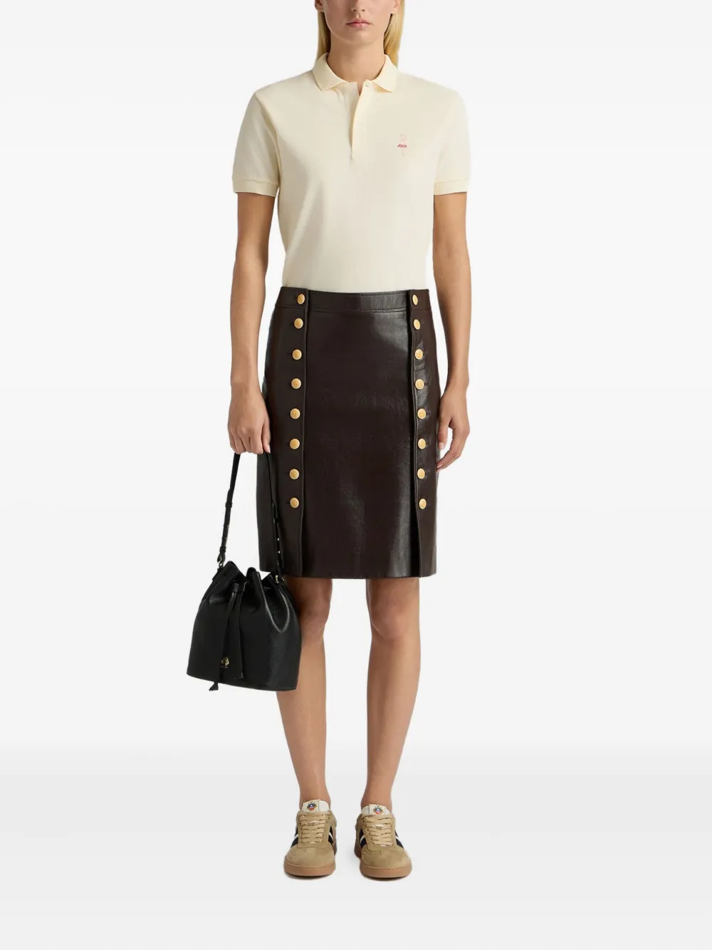Bally leather mini skirt - Bruin