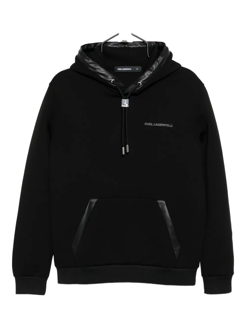 Karl Lagerfeld sudadera con capucha y logo en relieve | negro | Image 1