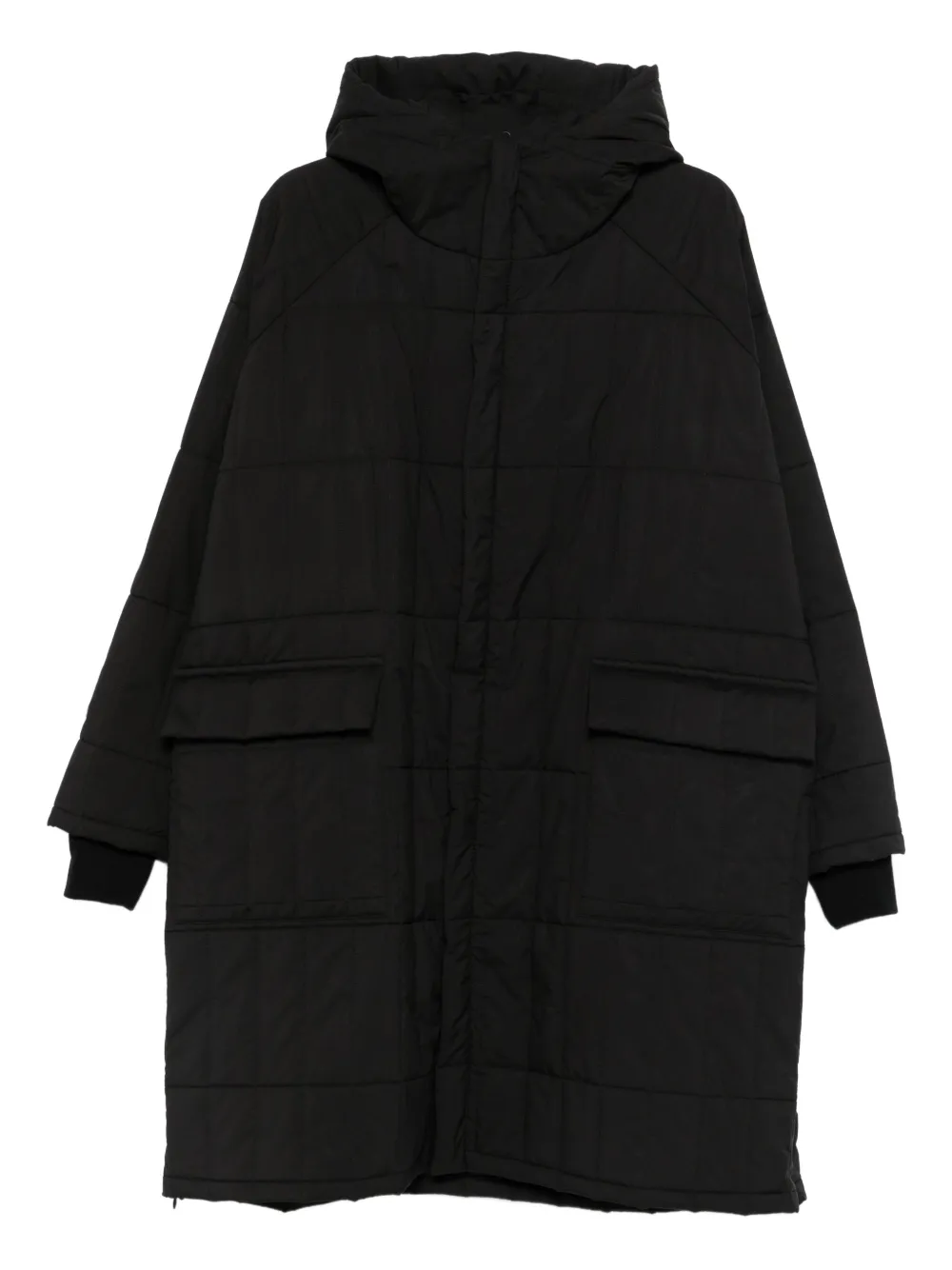 Nomen Nescio abrigo capitonado con capucha | negro | Image 1