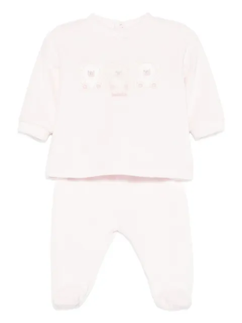 LALALU bear-motif babygrow set