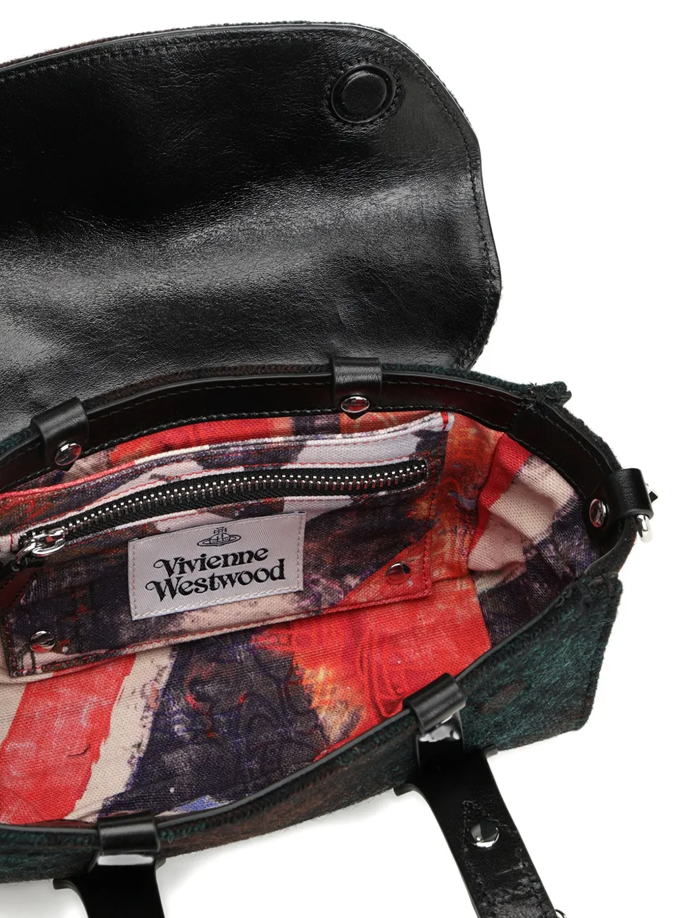 Vivienne Westwood Bettina Mini Crossbody Harris Tweed Check Dark-check In Metallic