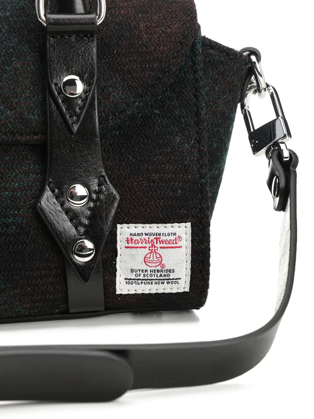 Vivienne Westwood Bettina Mini Crossbody Harris Tweed Check Dark-check In Metallic