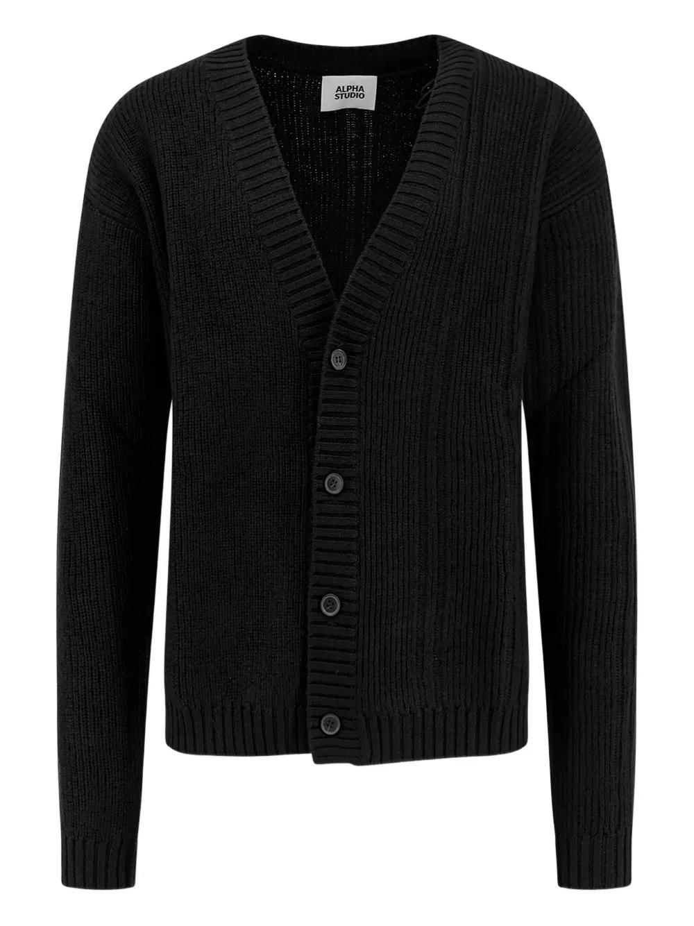 Alpha Industries ribbed cardigan | Black | Image 1