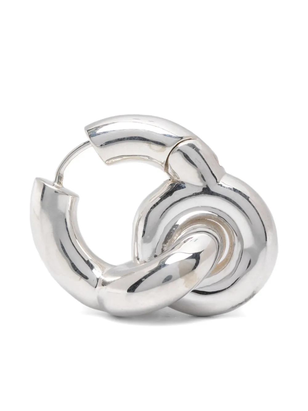 Uncommon Matters Mini Knot Creoles Earrings In Metallic