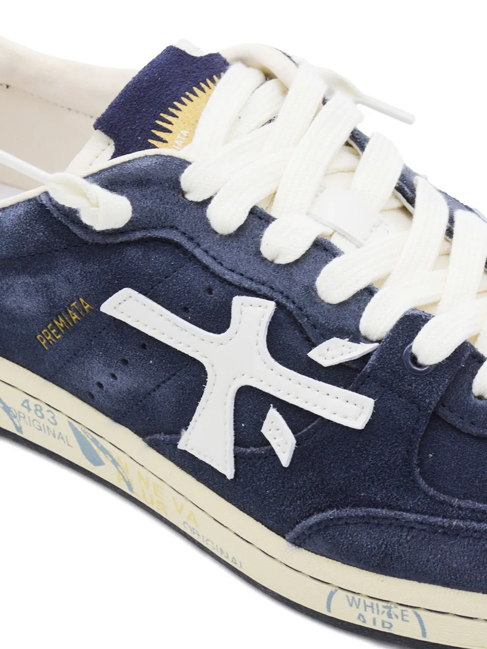 Premiata Basket Clay 7708 suède sneakers Blauw