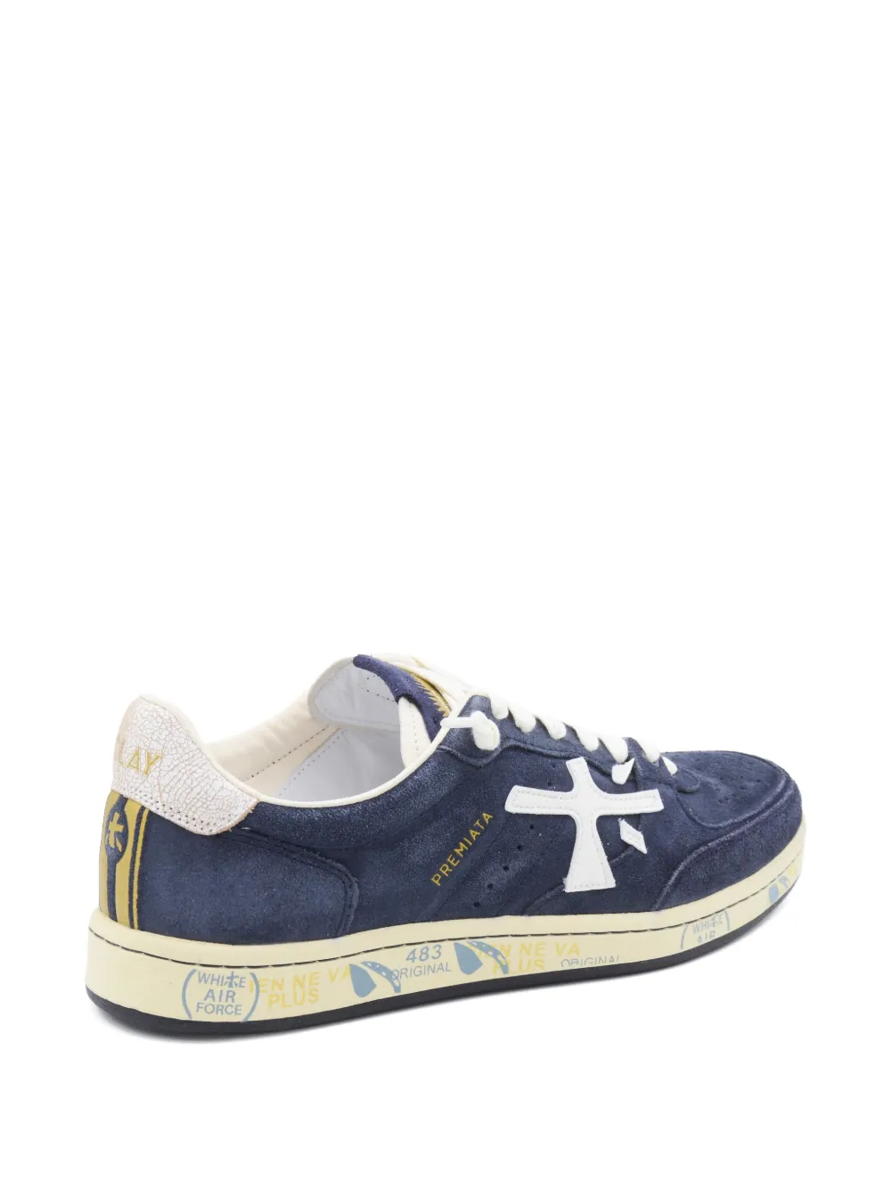 Premiata Basket Clay 7708 suède sneakers Blauw