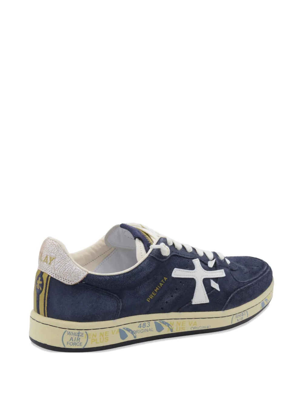 Premiata Basket Clay 7708 suède sneakers Blauw
