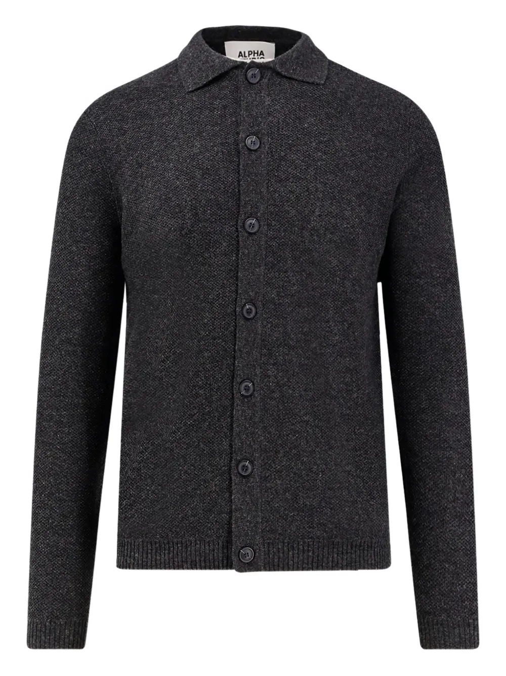 Alpha Industries Buttoned Cardigan In Gray