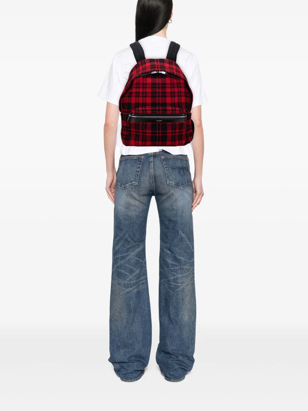 Saint Laurent Pre-Owned 2014 Wool Tartan City backpack | Pre-Owned | Image 2