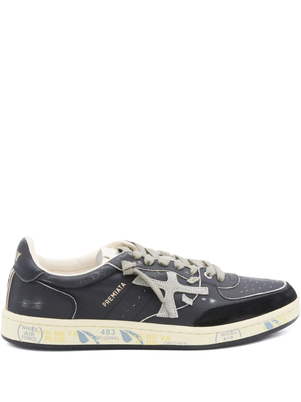 Premiata Basket Clay 6909 lace-up sneakers | Grey | Image 1