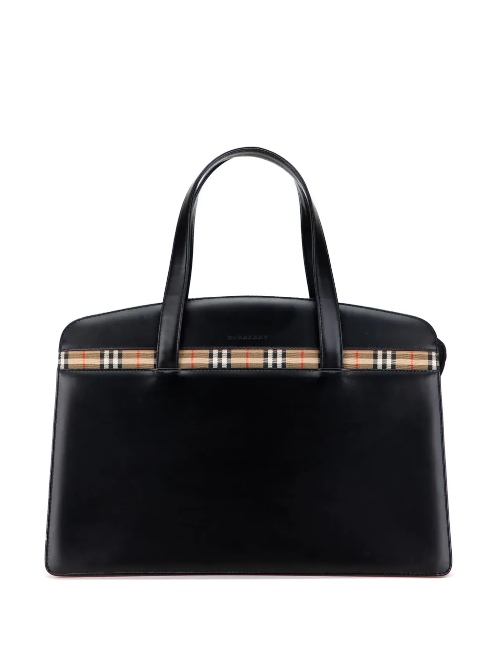 Burberry Pre-Owned Borsa a mano con motivo House Check e finiture in pelle 2000-2017 - Nero