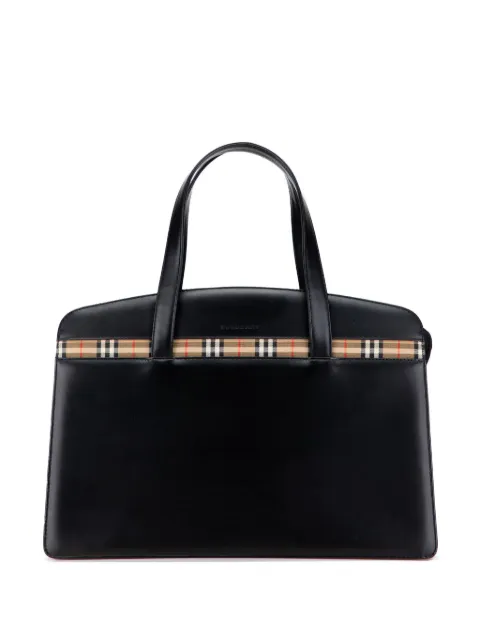 Burberry Pre-Owned 2000-2017 House Check Trimmed Leather handbag