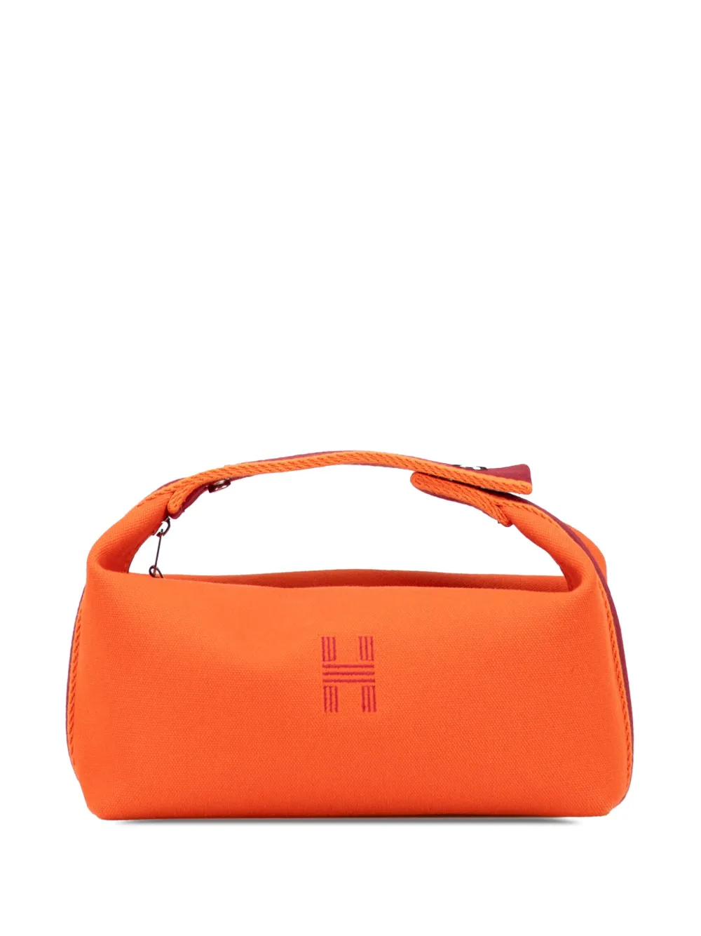 Hermès Pre-Owned 2020-2025 Small Canvas Bride A Brac Case vanity bag | Orange | Image 1