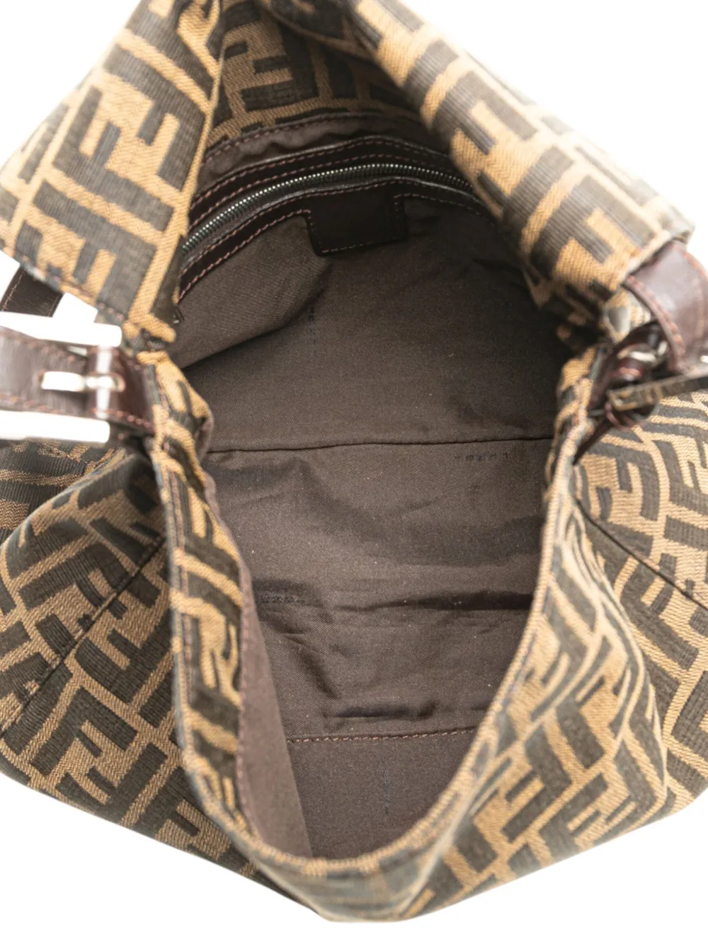 Pre-owned Fendi 20th Century Zucca Canvas Mamma Forever Shoulder Bag