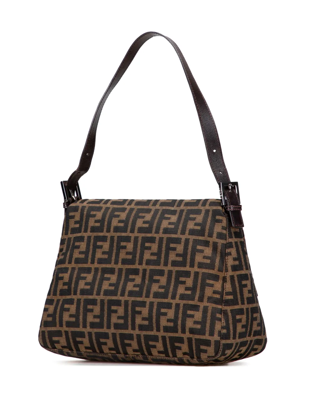 Pre-owned Fendi 20th Century Zucca Canvas Mamma Forever Shoulder Bag