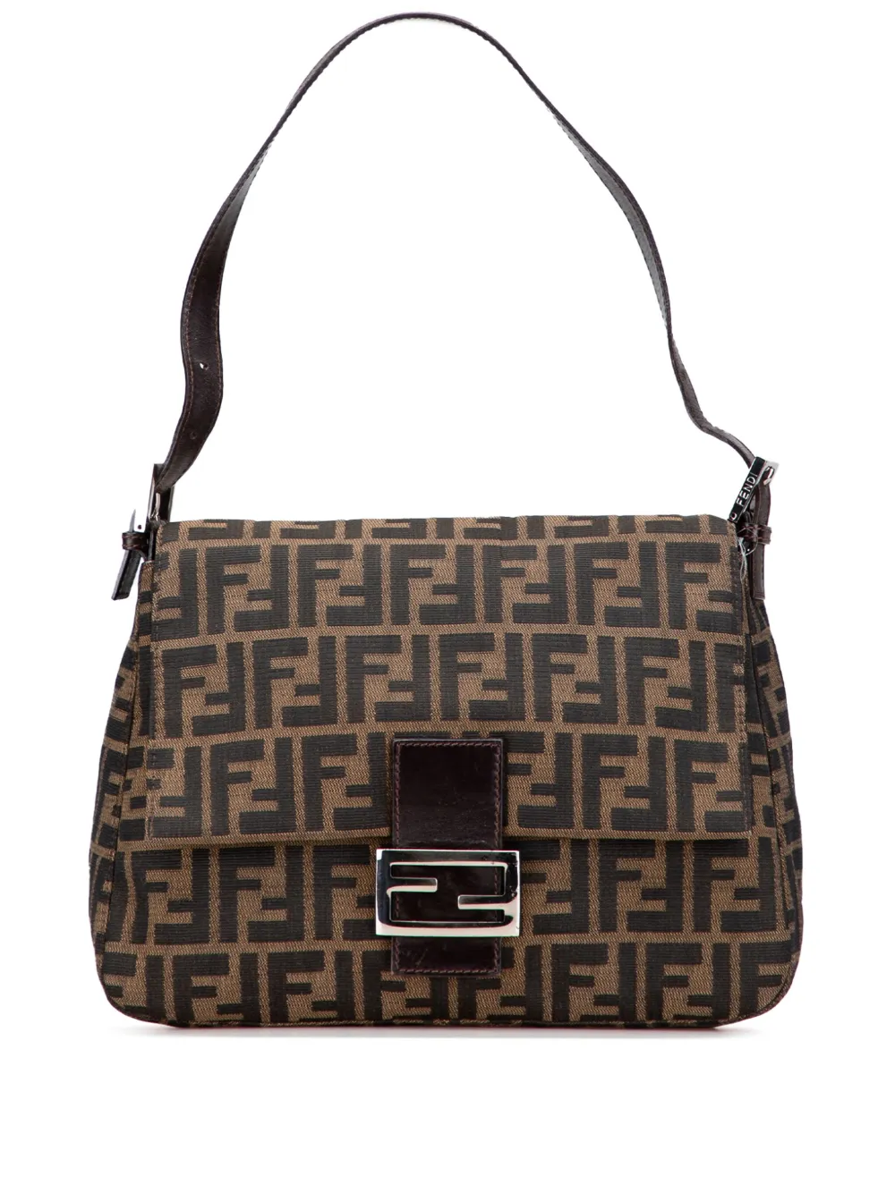 Pre-owned Fendi 20th Century Zucca Canvas Mamma Forever Shoulder Bag