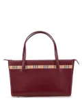 Burberry Pre-Owned 2000-2017 House Check Trimmed Leather handbag - Red
