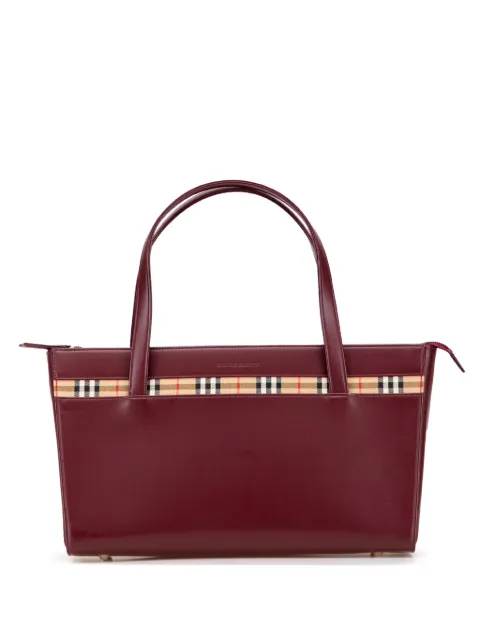 Burberry Pre-Owned 2000-2017 House Check Trimmed Leather handbag