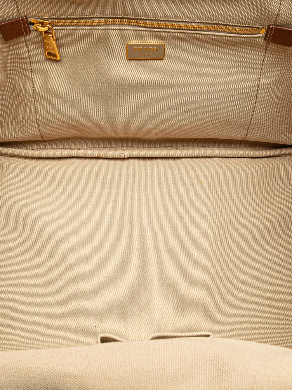 Pre-owned Prada 2013-2025 Large Canvas Canapa Logo Satchel In Brown