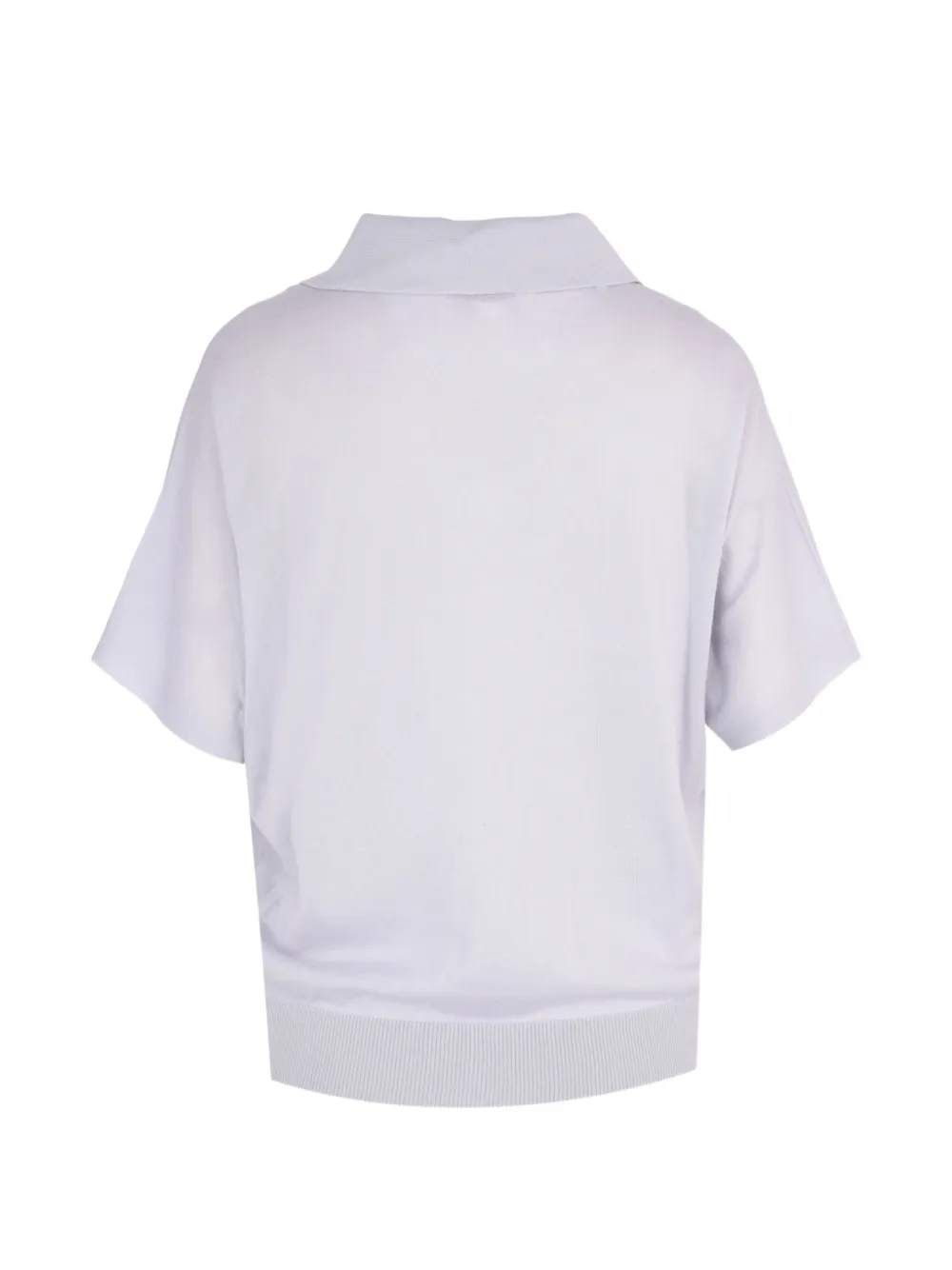 Peserico Gebreid T-shirt met kraag Grijs