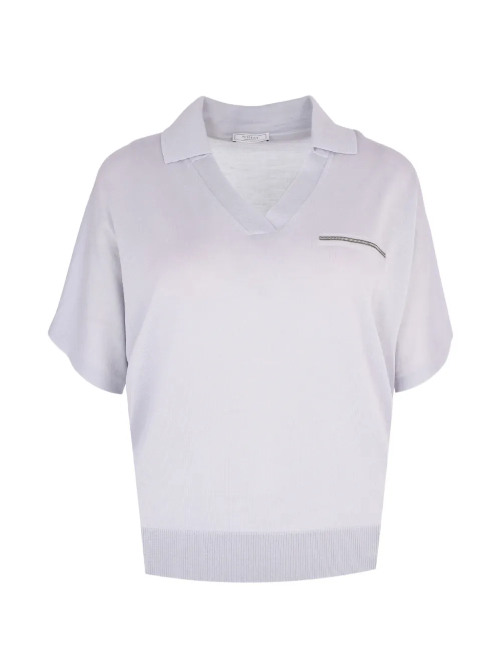 Peserico T-shirt con colletto - Grigio