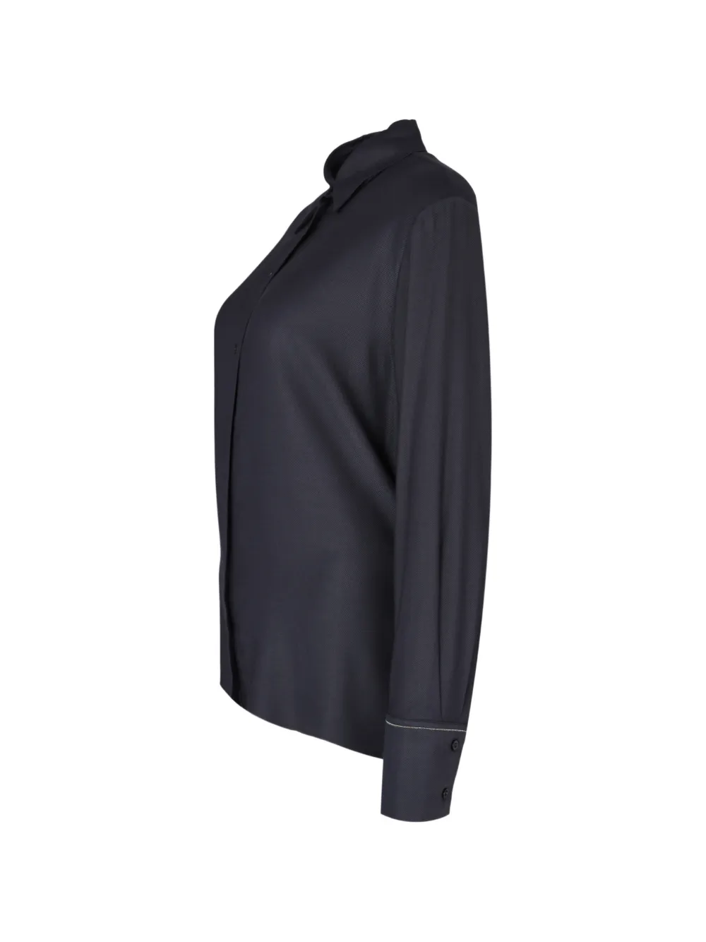 Peserico contrast-trim button-down shirt Blauw