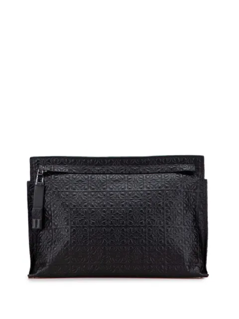 Loewe Pre-Owned 2019 Embossed Leather Anagram Repeat T clutch bag