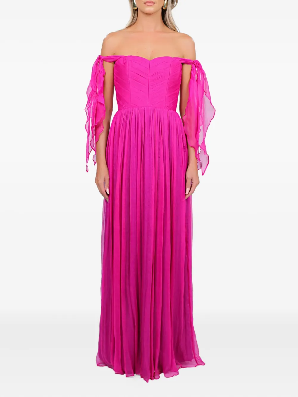 ROSERRY Elizabeth ruffled maxi dress - Roze