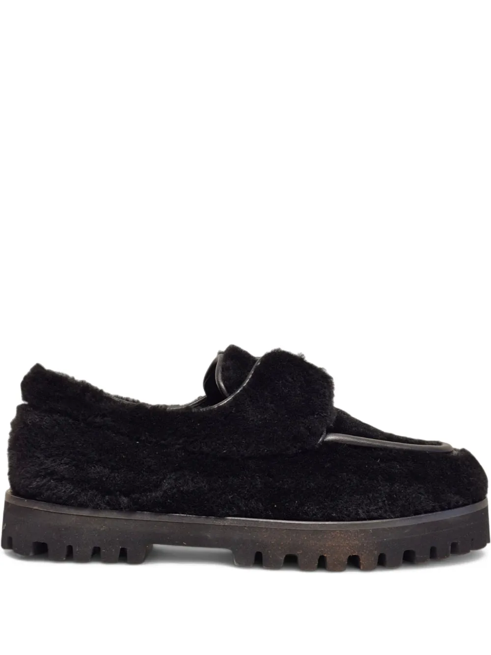 Le Silla Loafers met afwerking van bont Zwart