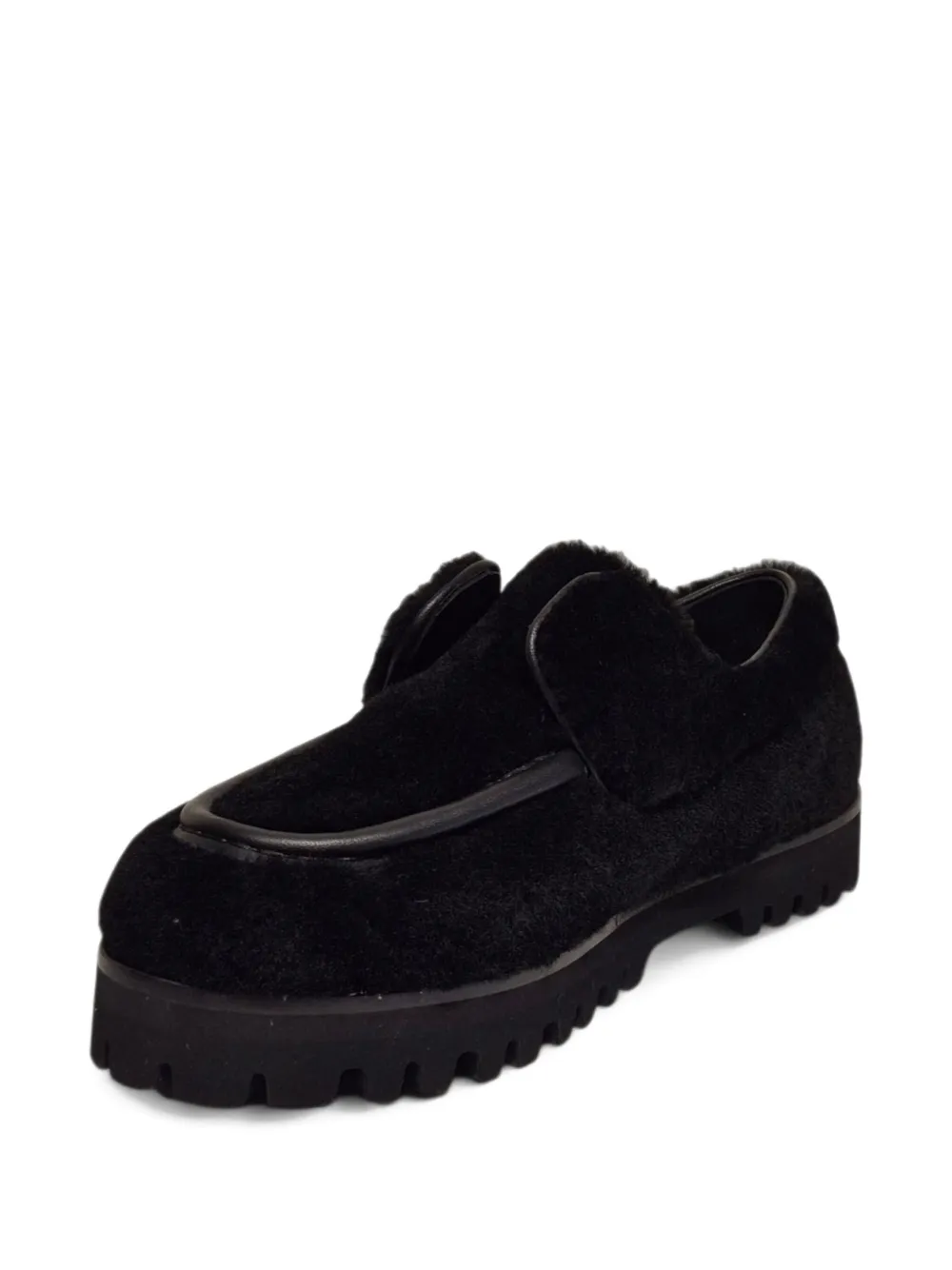 Le Silla Loafers met afwerking van bont Zwart
