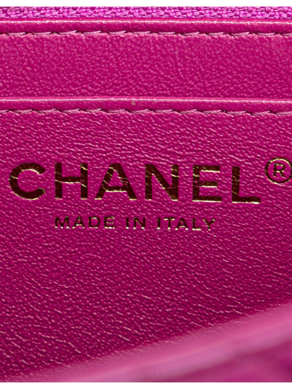 Pre-owned Chanel 2020 Mini Square Classic Lambskin Single Flap Crossbody Bag In Purple