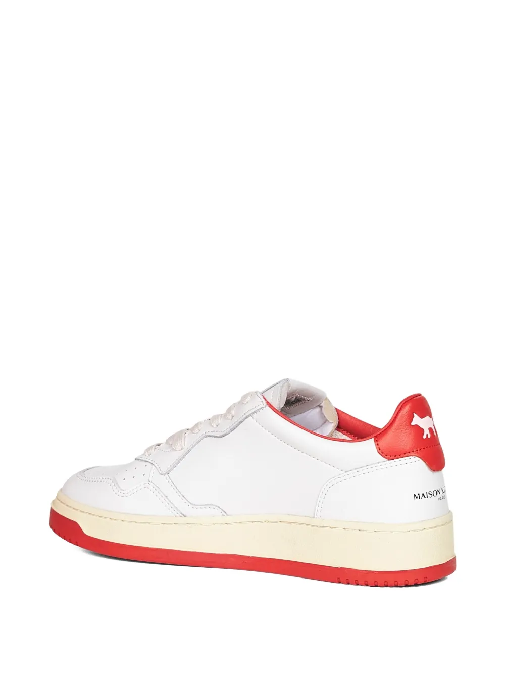 Autry X Maison Kitsune Medalist Low Top Sneakers In White