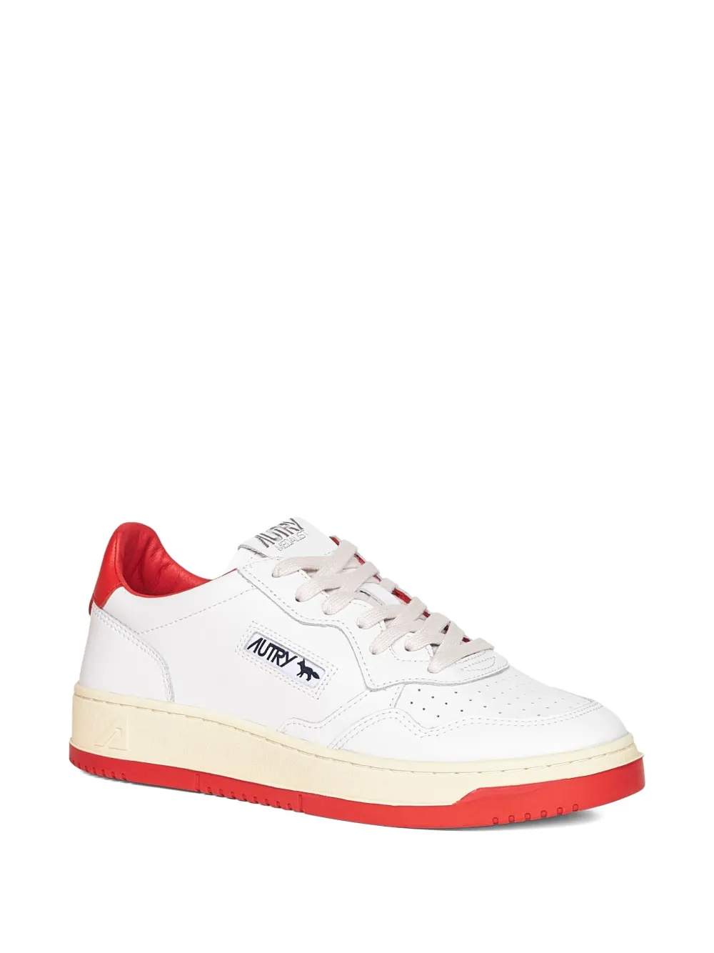 Autry X Maison Kitsune Medalist Low Top Sneakers In White