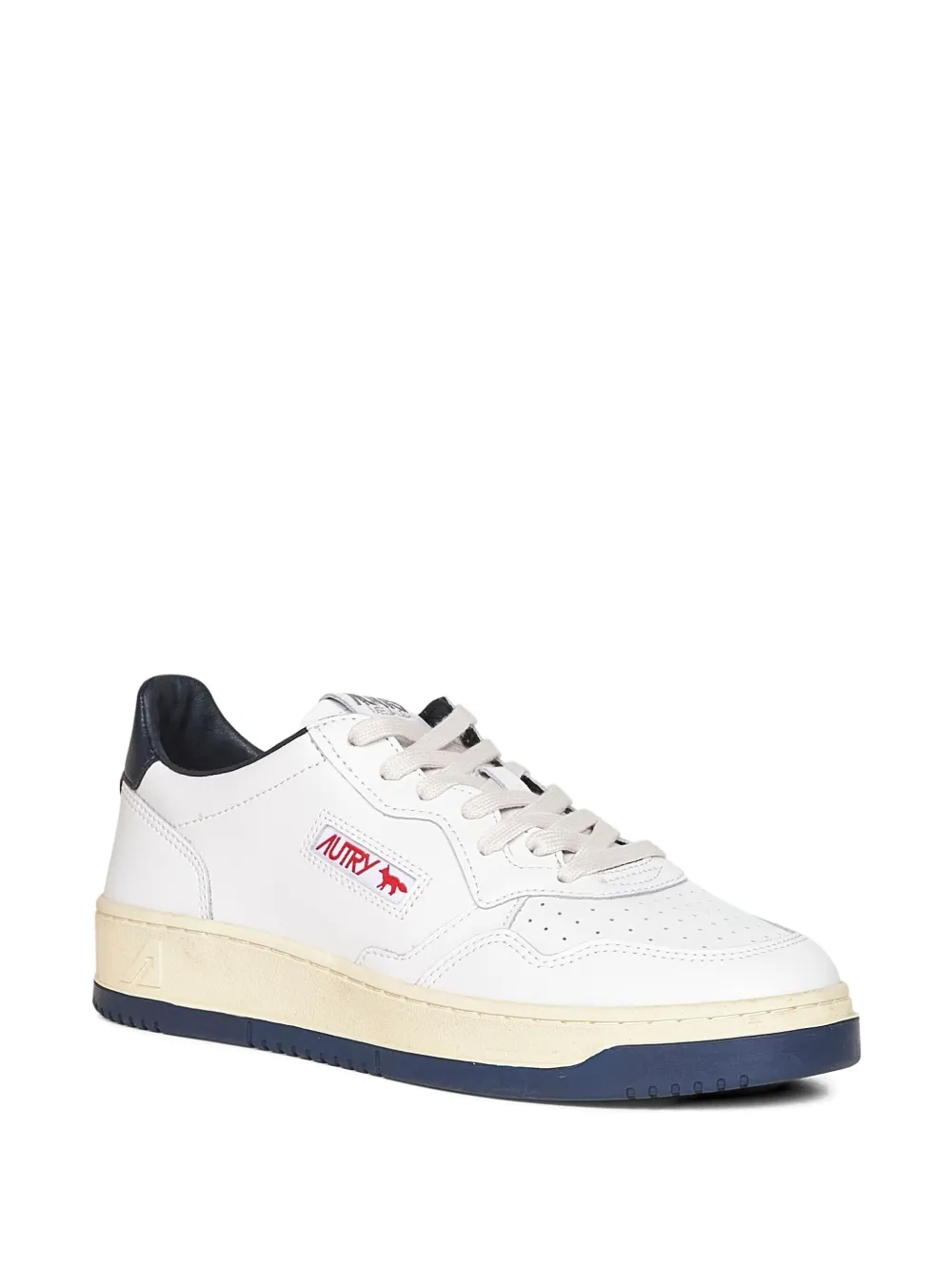 Autry X Maison Kitsune Medalist Low Top Sneakers In White
