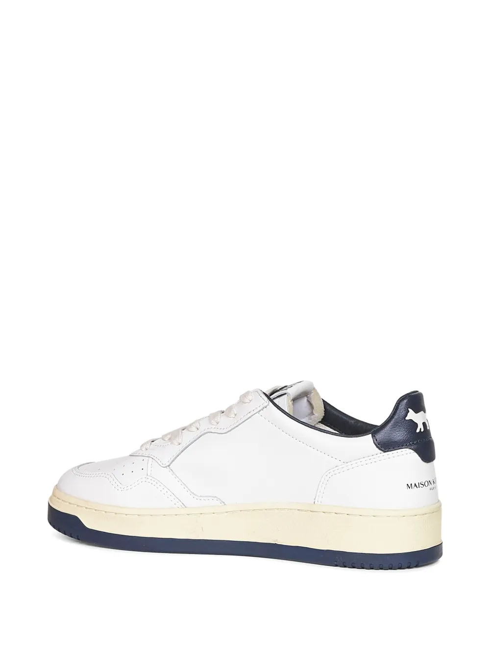Autry X Maison Kitsune Medalist Low Top Sneakers In White