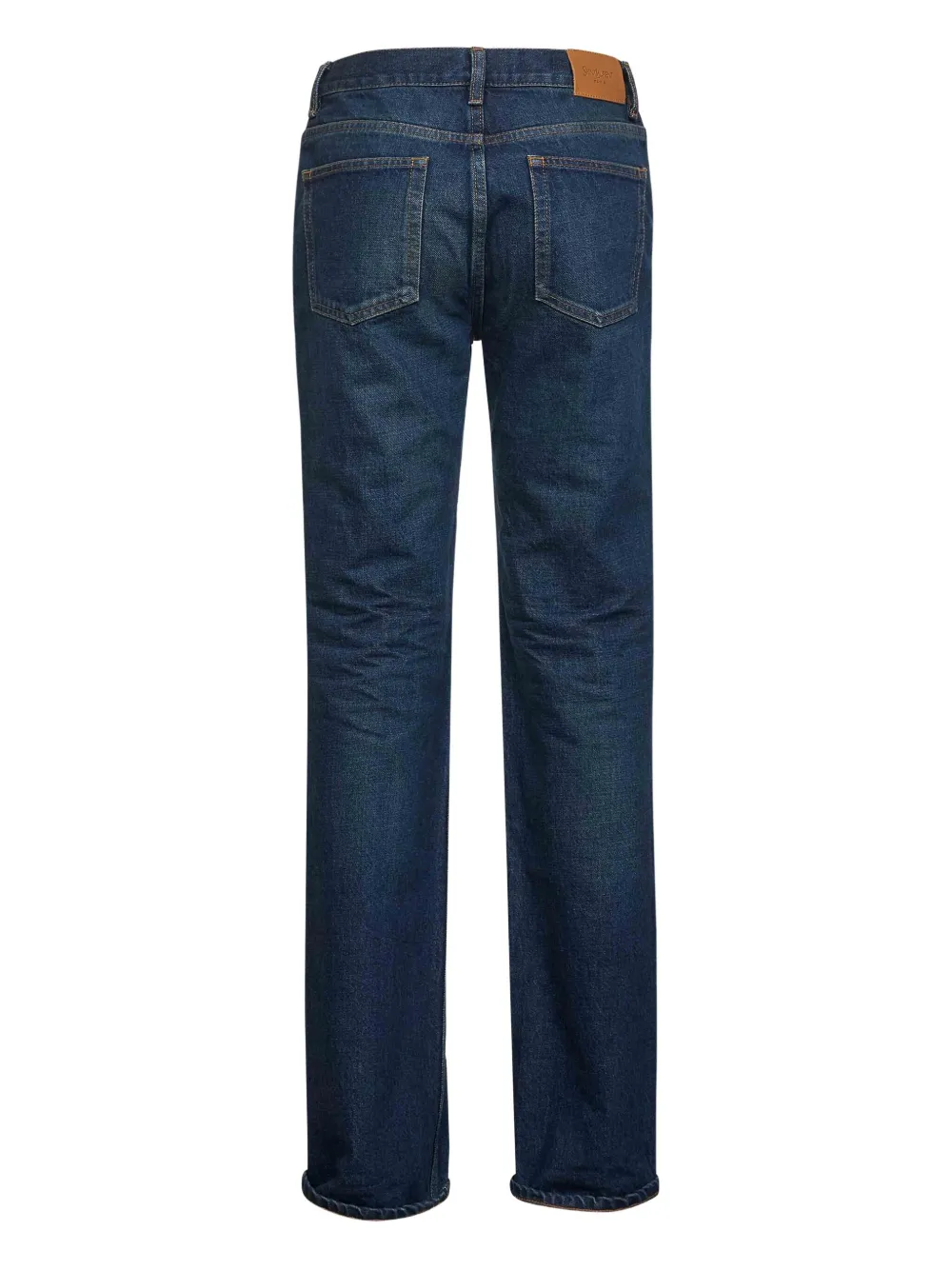 Saint Laurent Heritage Indigo Denim Nico Low-rise Jeans In Blue