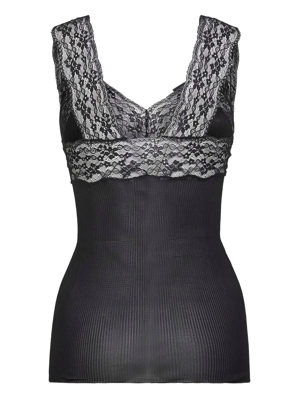 Saint Laurent top de seda plisado con encaje | Chalecos y camisetas | Image 2