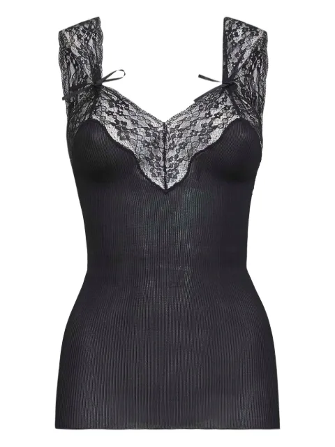 Saint Laurent レース プリーツ シルクトップ