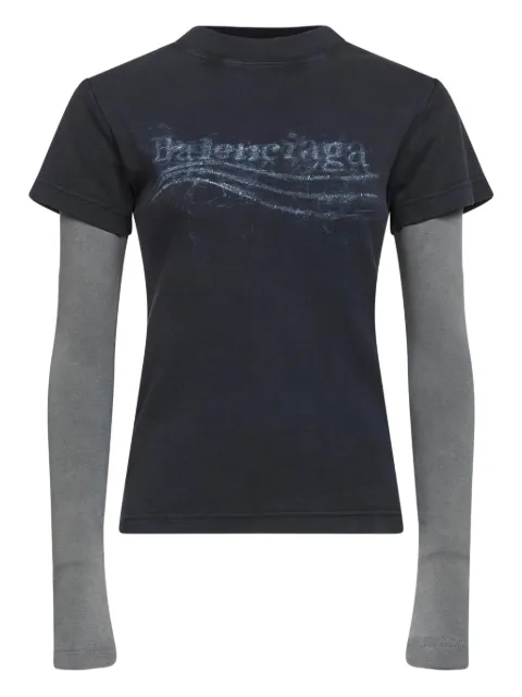Balenciaga Trompe-l'oeil cotton T-shirt