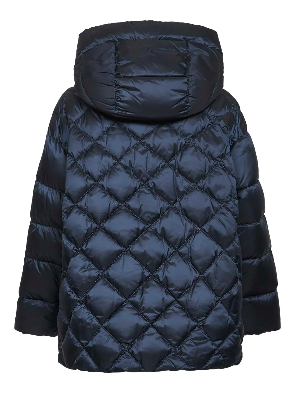 Max Mara Padded Jacket In Water-repellent Iridescent Fabric In Blue
