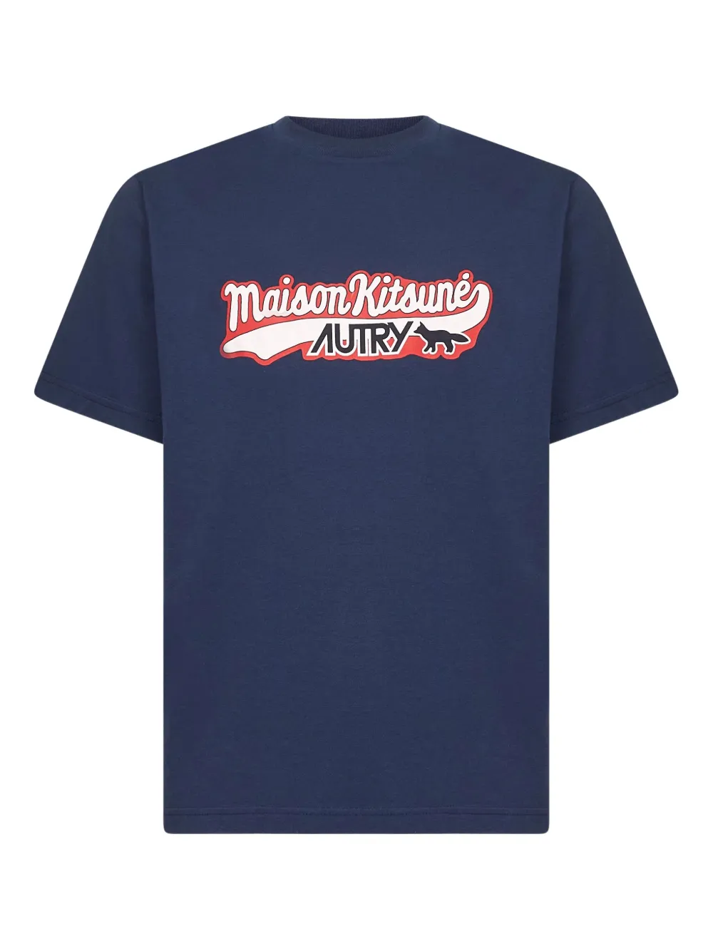 Autry Maison Kitsuné logo-lettering T-shirt | Blue | Image 1